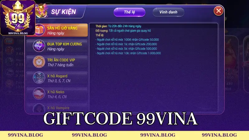 Tìm hiểu sơ lược về giftcode 99vina