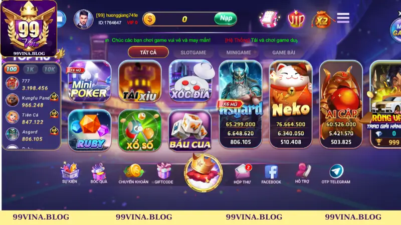 Những tựa game đổi thưởng hot hit nhất tại 99vina